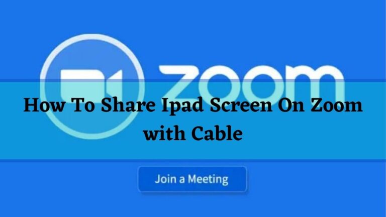 How To Share Ipad Screen on Zoom with Cable